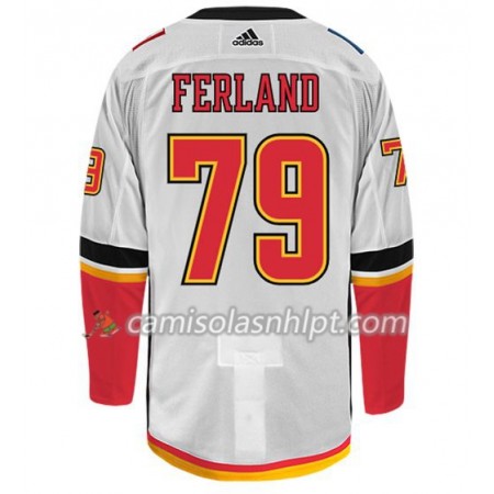 Camisola Calgary Flames MICHAEL FERLAND 79 Adidas Branco Authentic - Homem